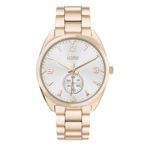 CATHERINE MALANDRINO Crystal Stainless Steel Gold Colour Bracelet Watch